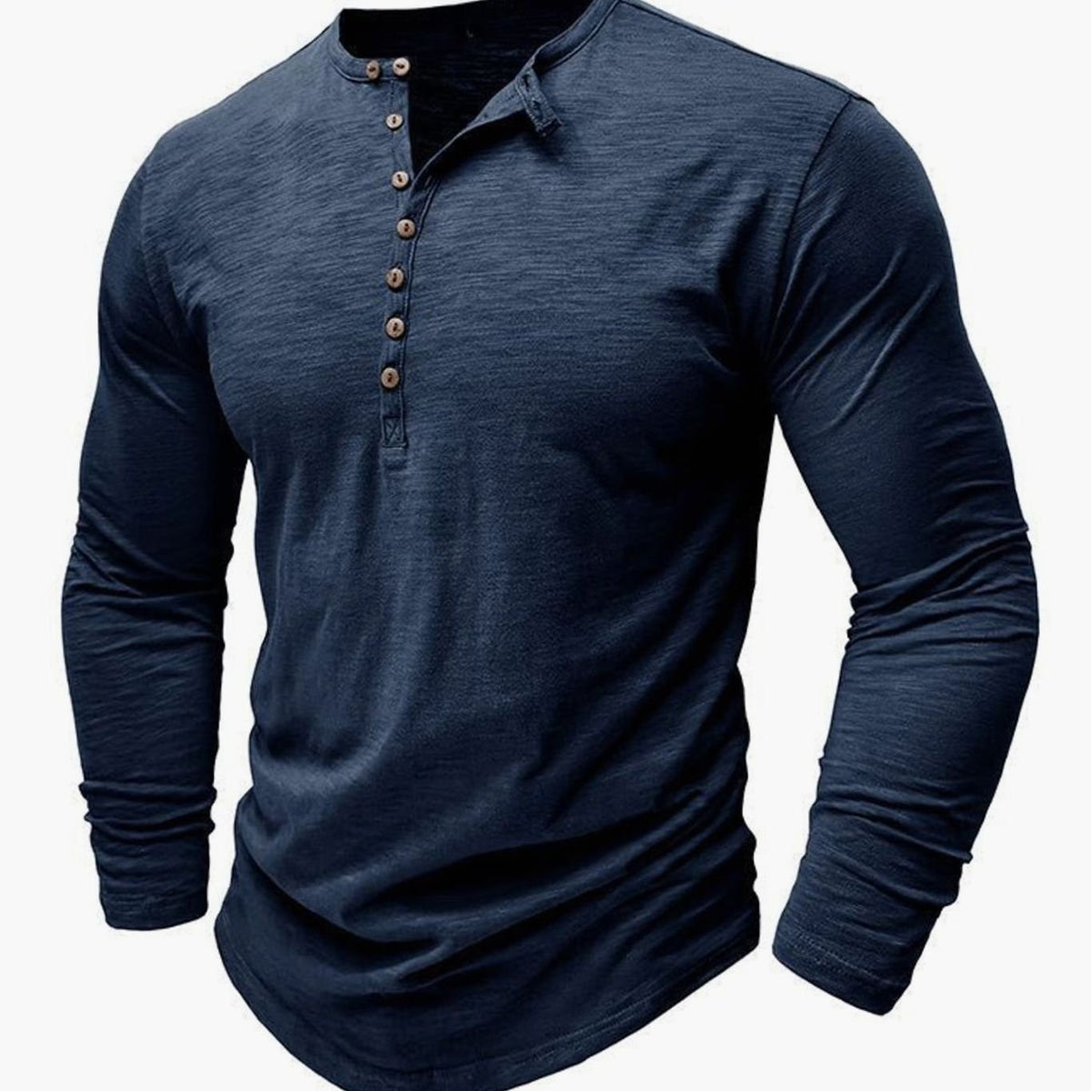 Men's Long Sleeve Button Henley Shirt