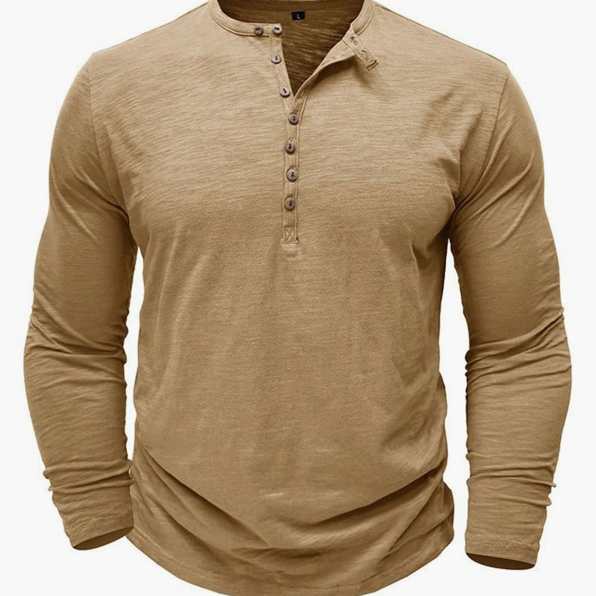 Men's Long Sleeve Button Henley Shirt