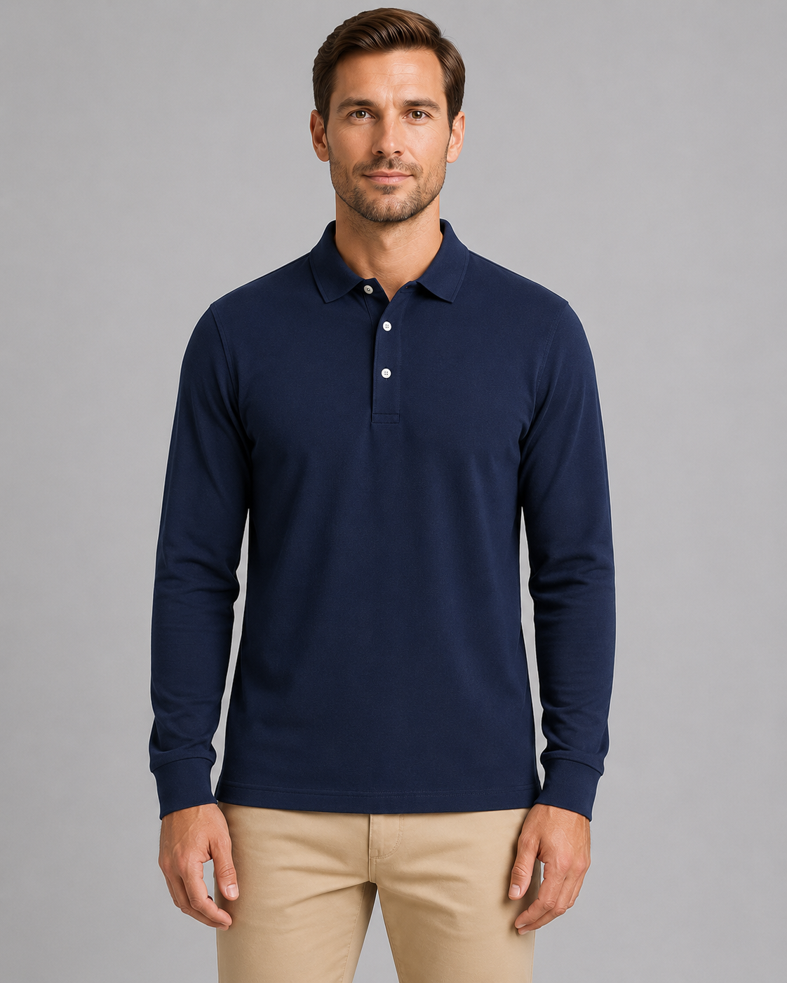 Men's Long Sleeve Polo Shirt