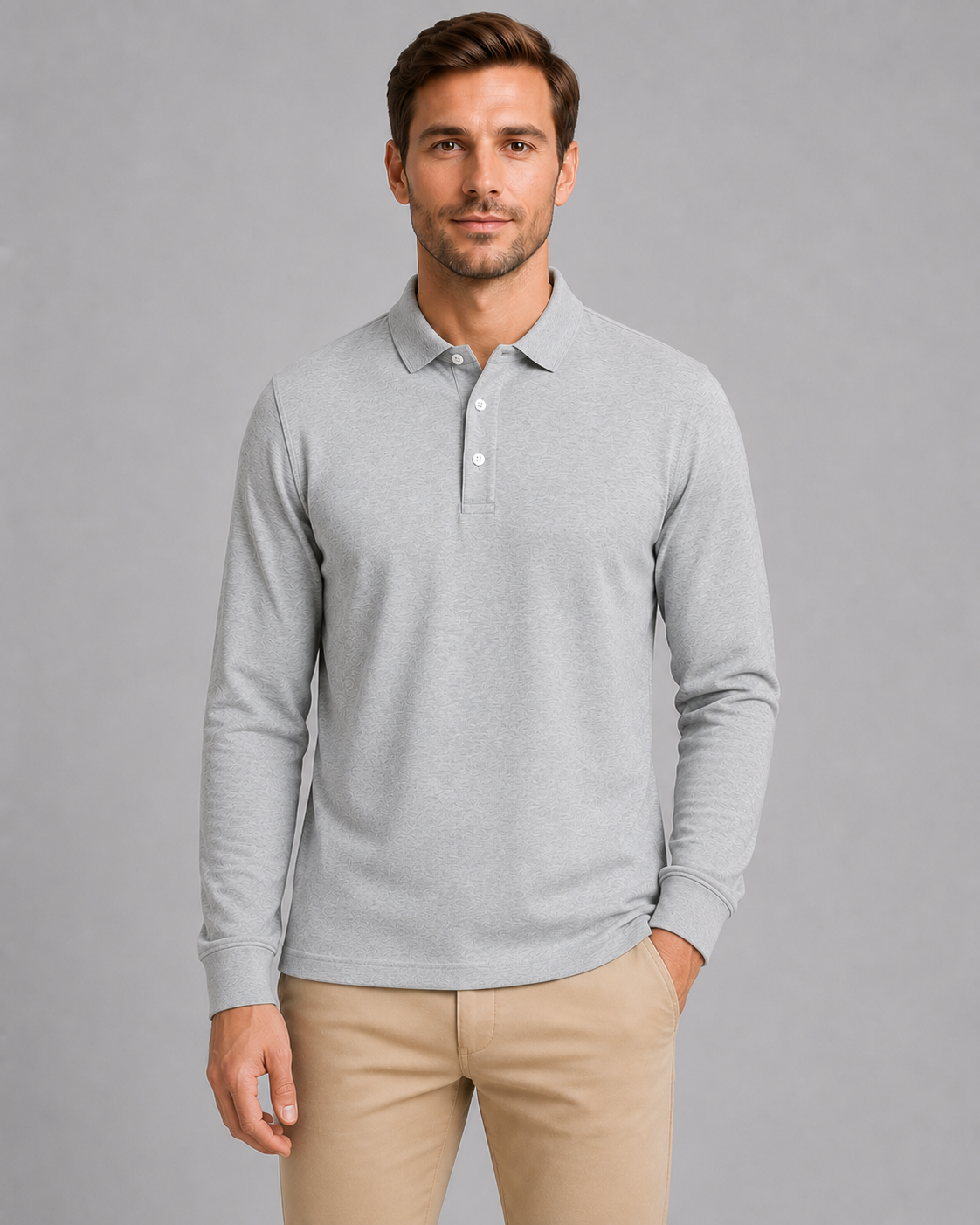 Men's Long Sleeve Polo Shirt