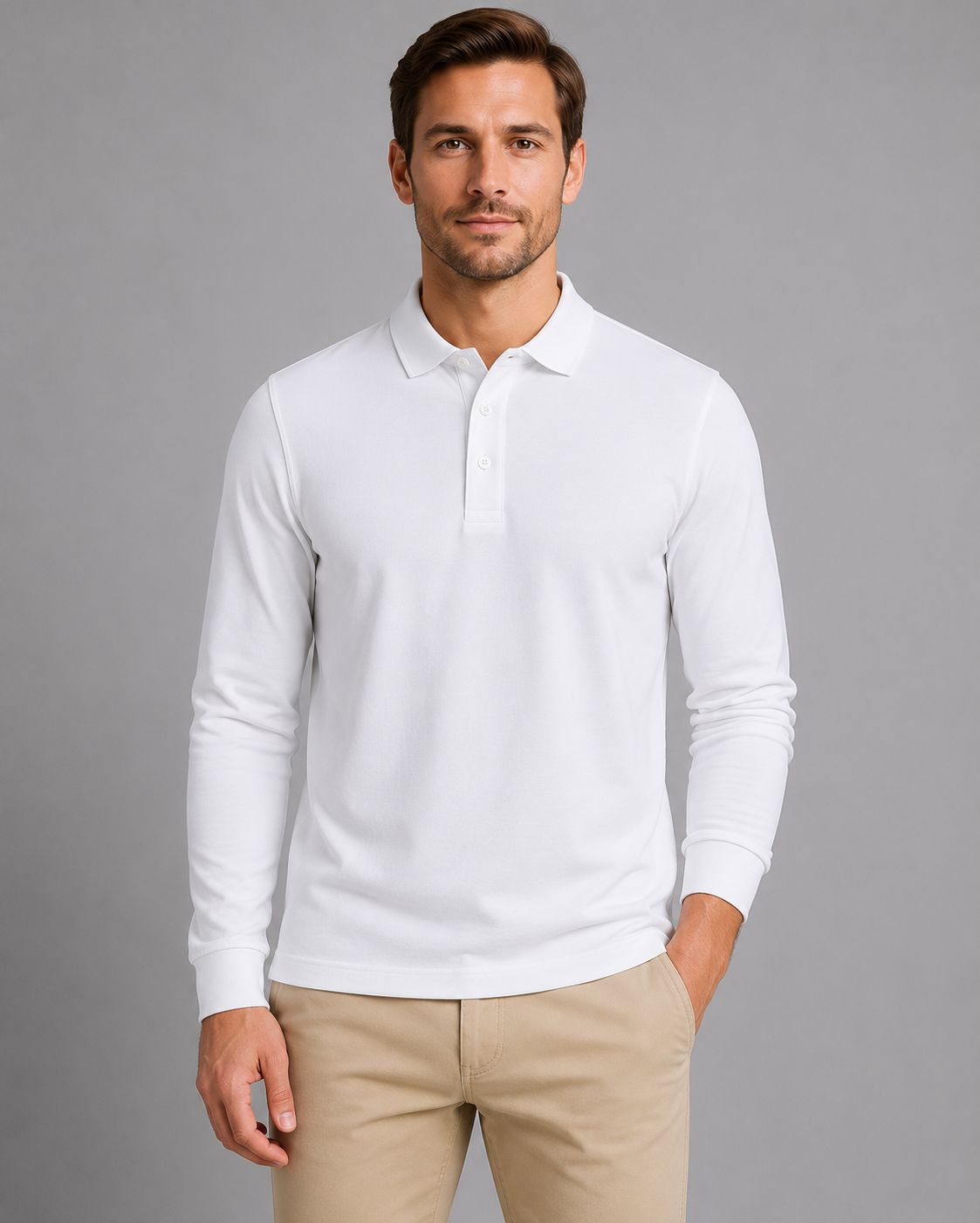 Men's Long Sleeve Polo Shirt