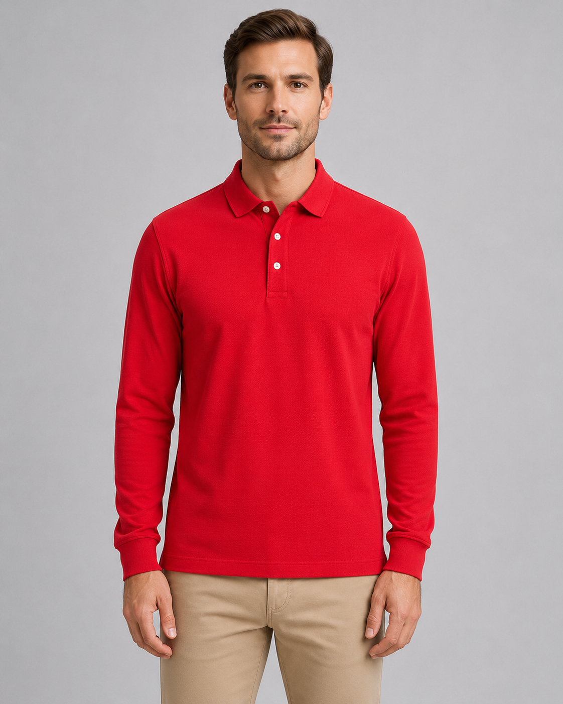 Men's Long Sleeve Polo Shirt