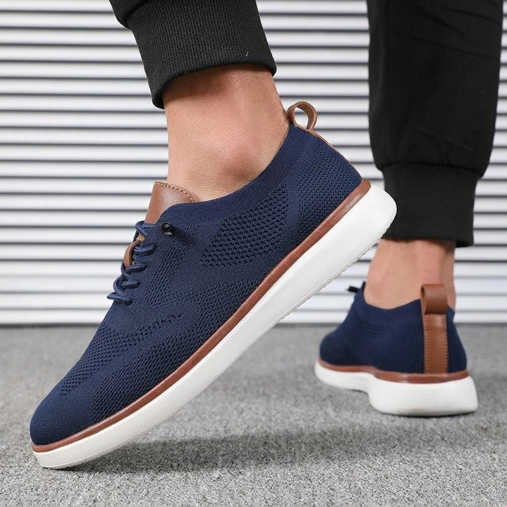 Men's Breathable Mesh Lace-Up Sneakers