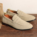 Men's Minimalist Faux Suede Slip-On Penny Loafers