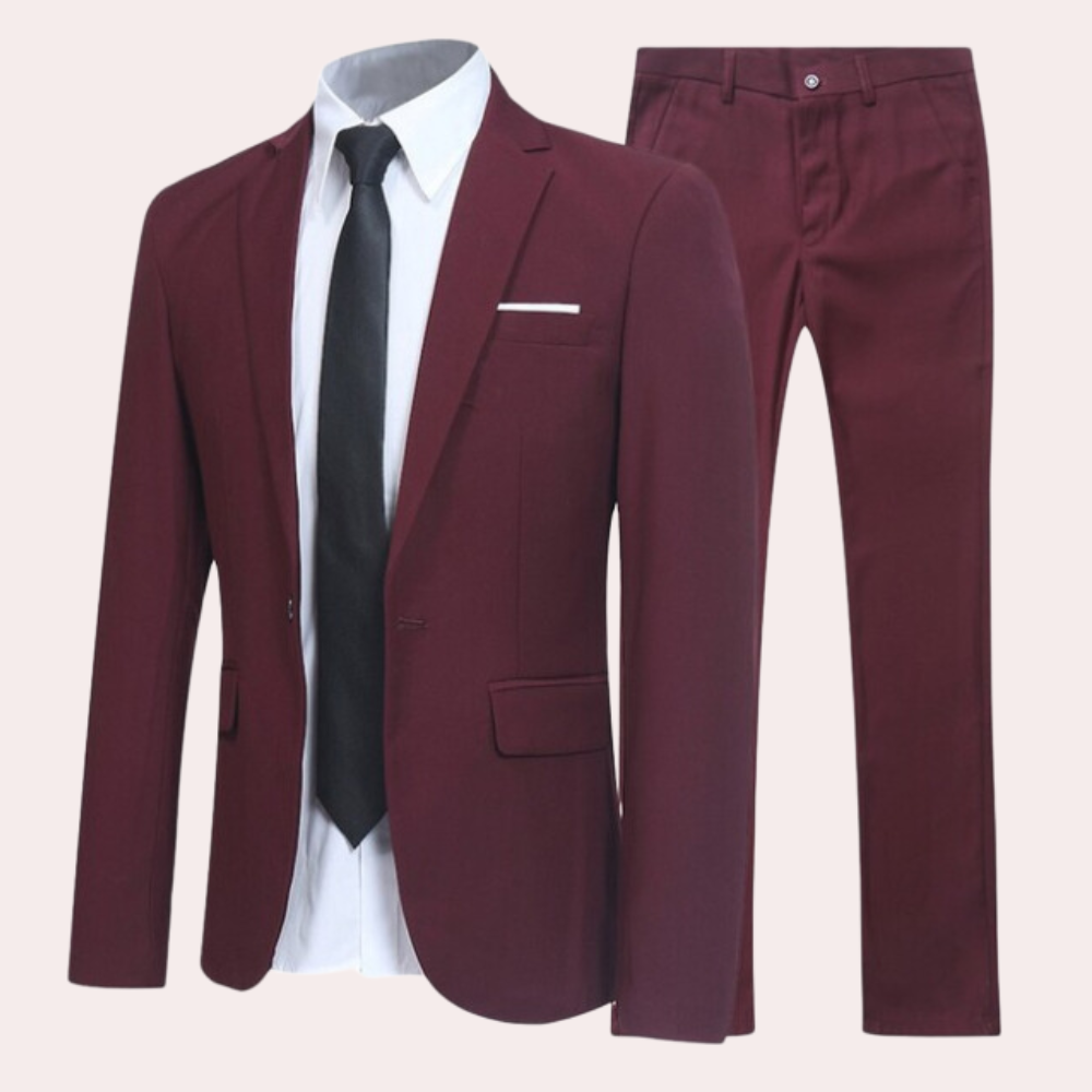 Men's Modern Fit Two-Piece Business Suit