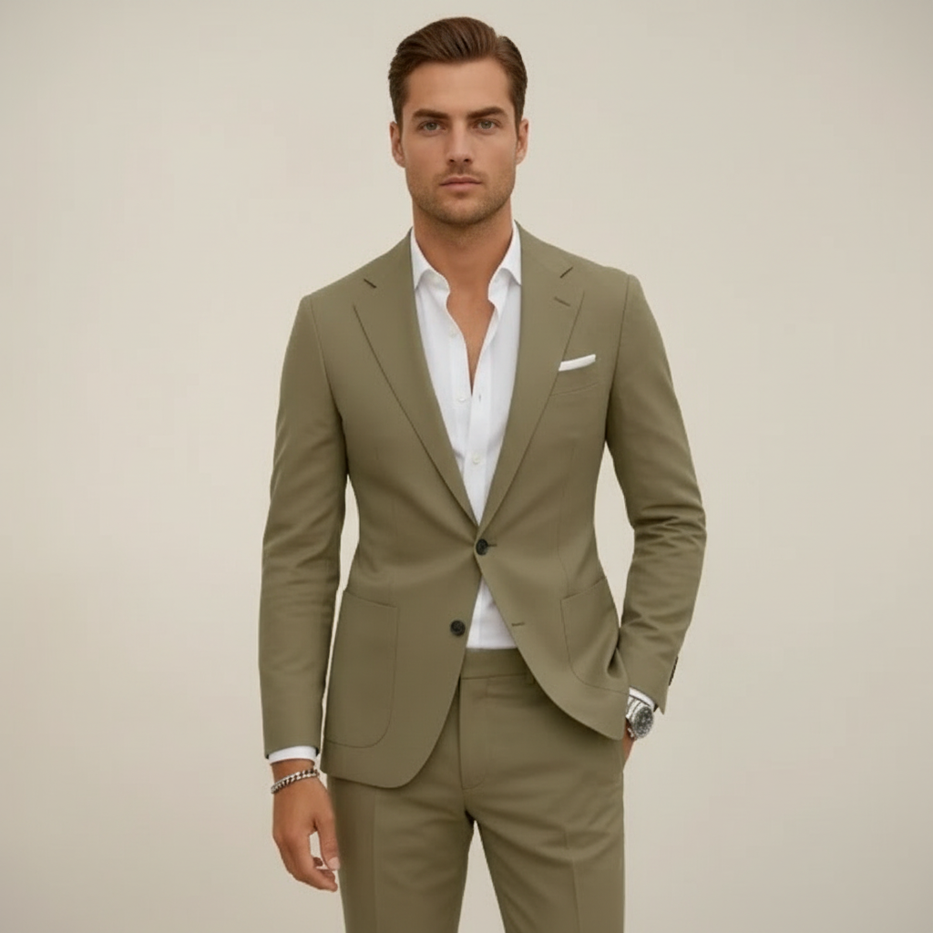 Men's Notch Lapel Two-Piece Formal Suit