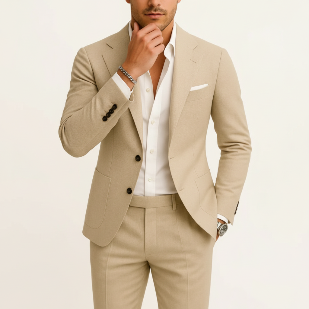 Men's Notch Lapel Two-Piece Formal Suit