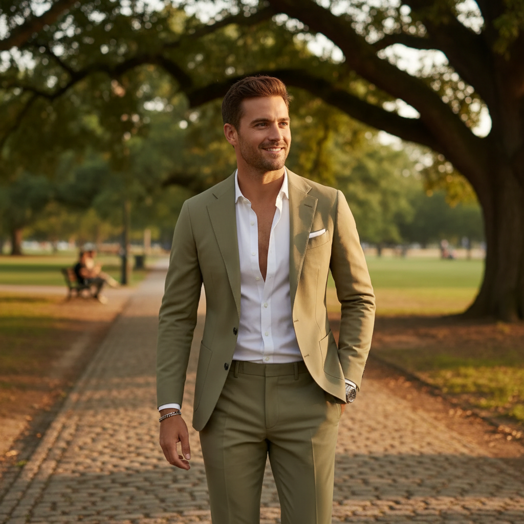 Men's Notch Lapel Two-Piece Formal Suit
