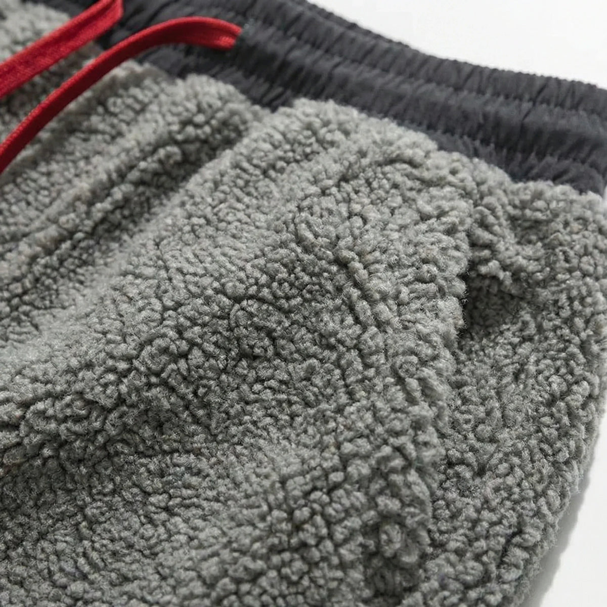 Men's Oversized Sherpa Harem Pants with Drawstring Waist