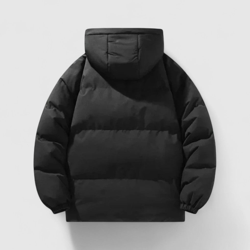 Men's Puffer Winter Jacket with Detachable Hood