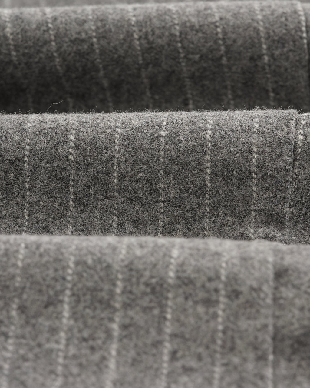 Men's Pinstripe Pleated Wool-Look Wide Leg Pants in Gray