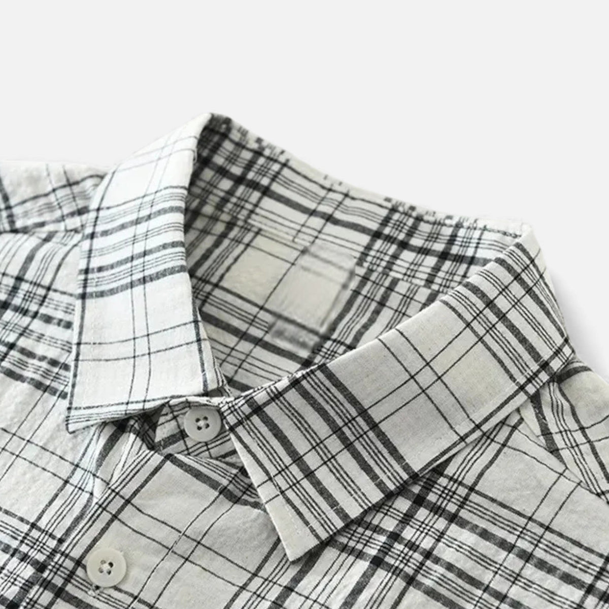 Men's Plaid Long Sleeve Shirt with Chest Pocket