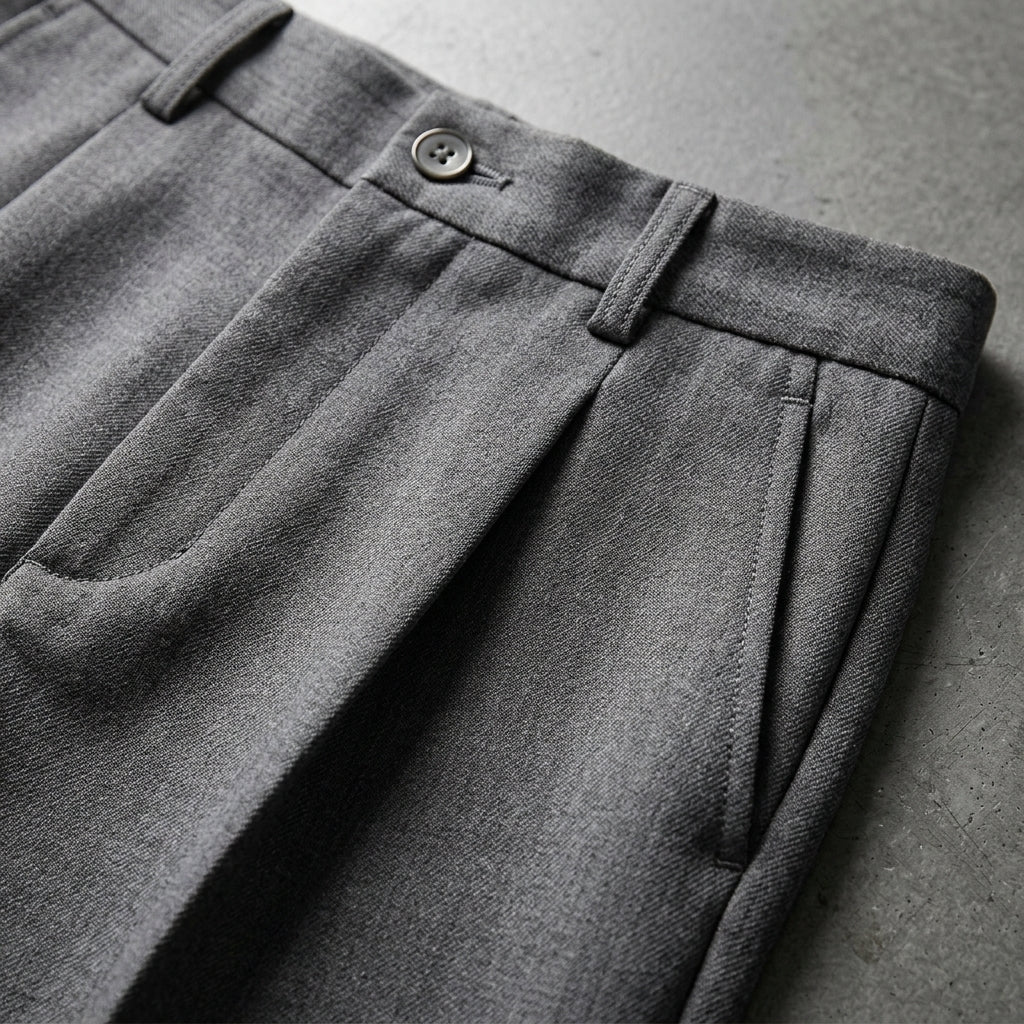 Men's Pleated Wide-Leg Dress Pants