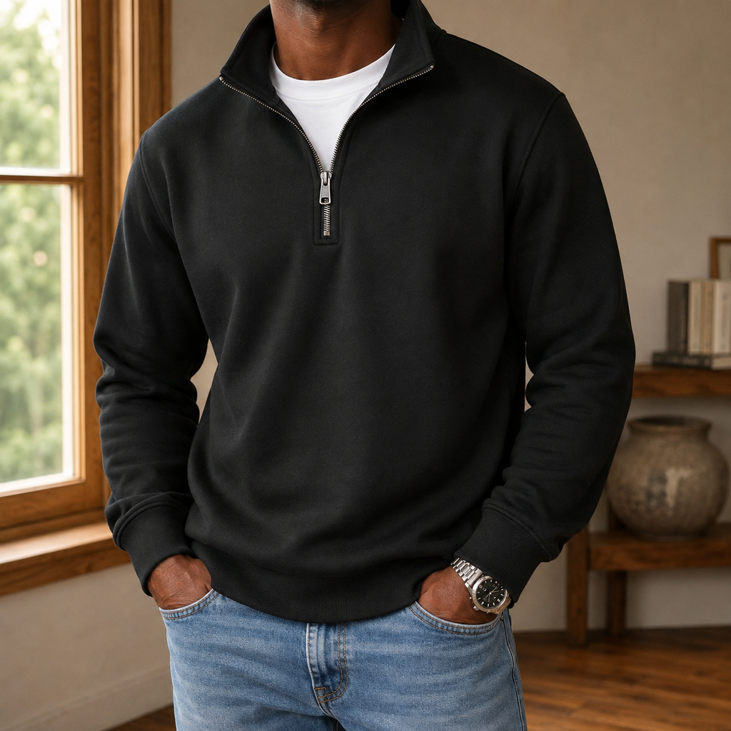Men's Quarter-Zip Knit Jumper
