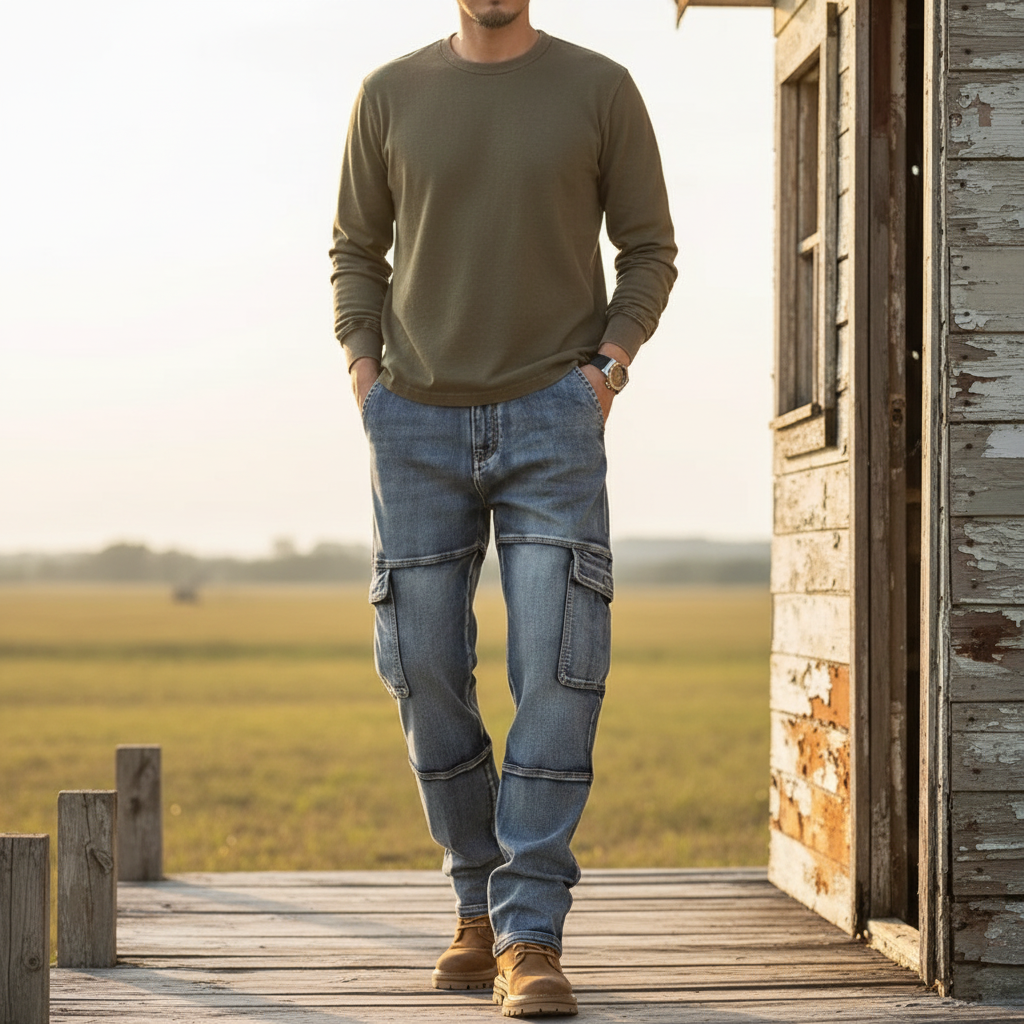 Men's Reinforced Cargo Jeans