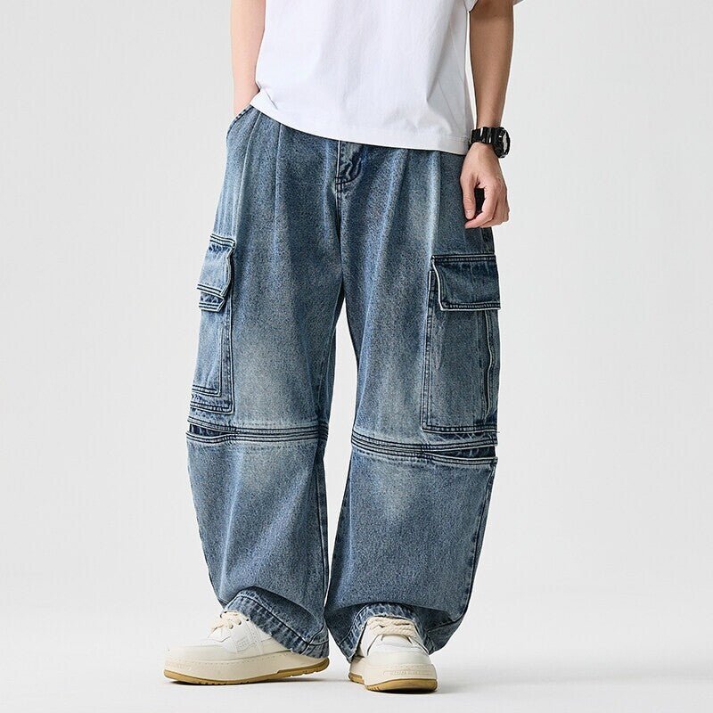 Men's Baggy Relaxed Fit Cargo Jeans