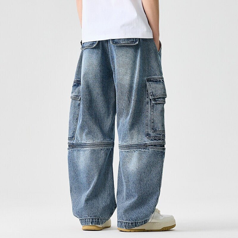 Men's Baggy Relaxed Fit Cargo Jeans