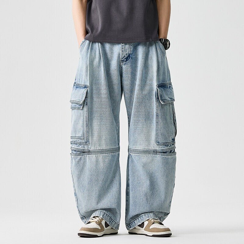 Men's Baggy Relaxed Fit Cargo Jeans