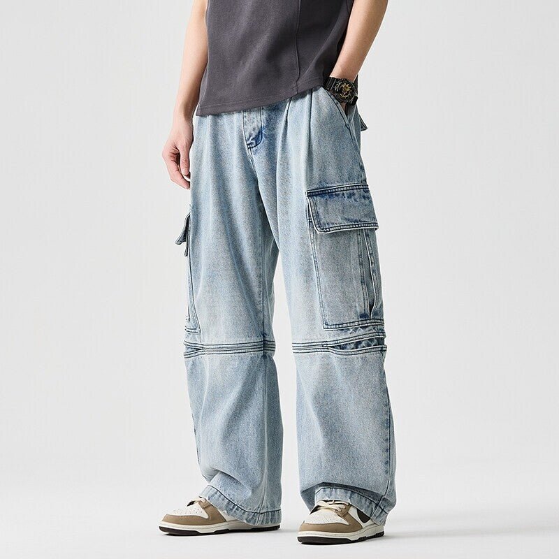 Men's Baggy Relaxed Fit Cargo Jeans