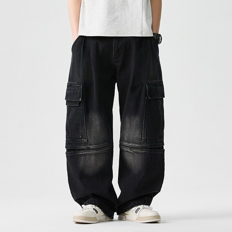 Men's Baggy Relaxed Fit Cargo Jeans