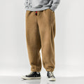 Men's Relaxed Fit Plush Jogger Sweatpants with Elastic Waist
