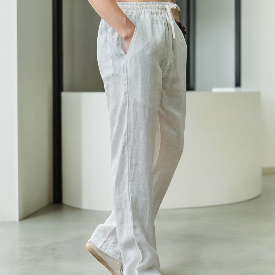 Men's Relaxed Elastic-Waist Pants with Pockets