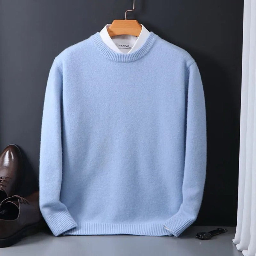 Men's Ribbed Trim Crew Neck Sweater
