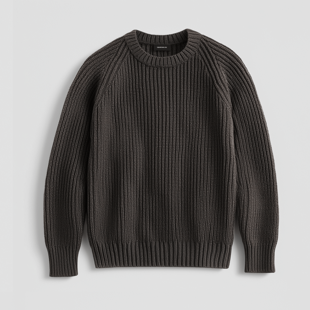 Men's Chunky Fisherman Rib Crewneck Sweater