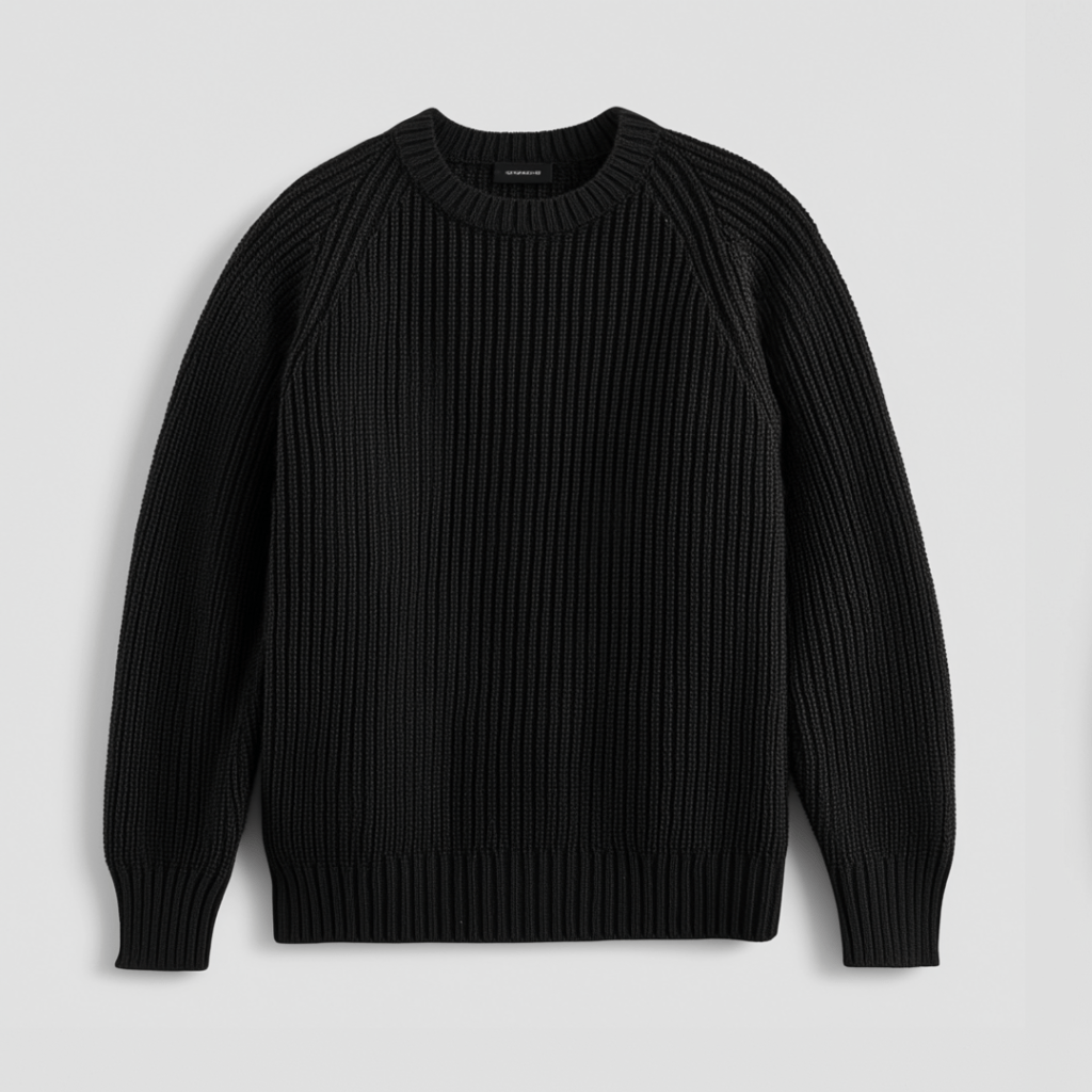Men's Chunky Fisherman Rib Crewneck Sweater