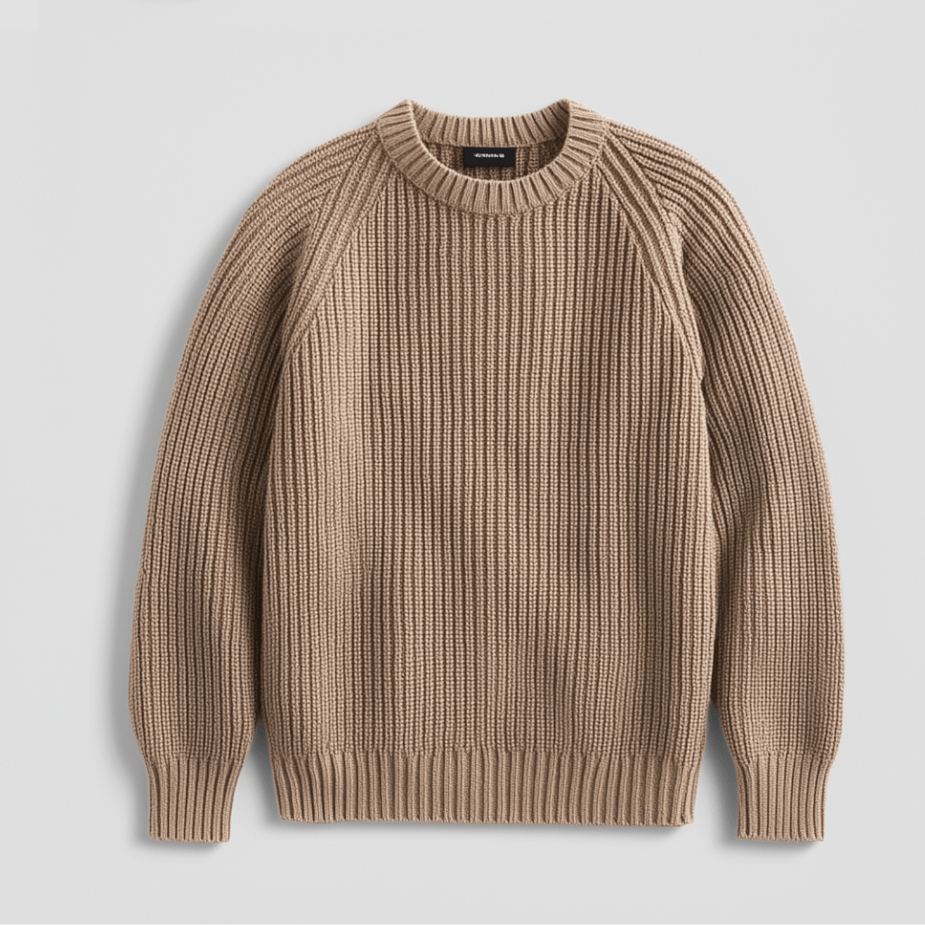 Men's Chunky Fisherman Rib Crewneck Sweater