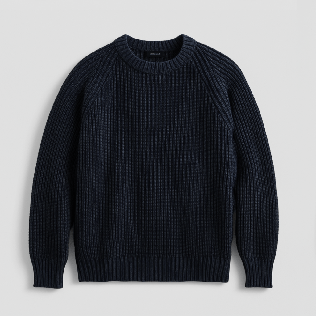 Men's Chunky Fisherman Rib Crewneck Sweater