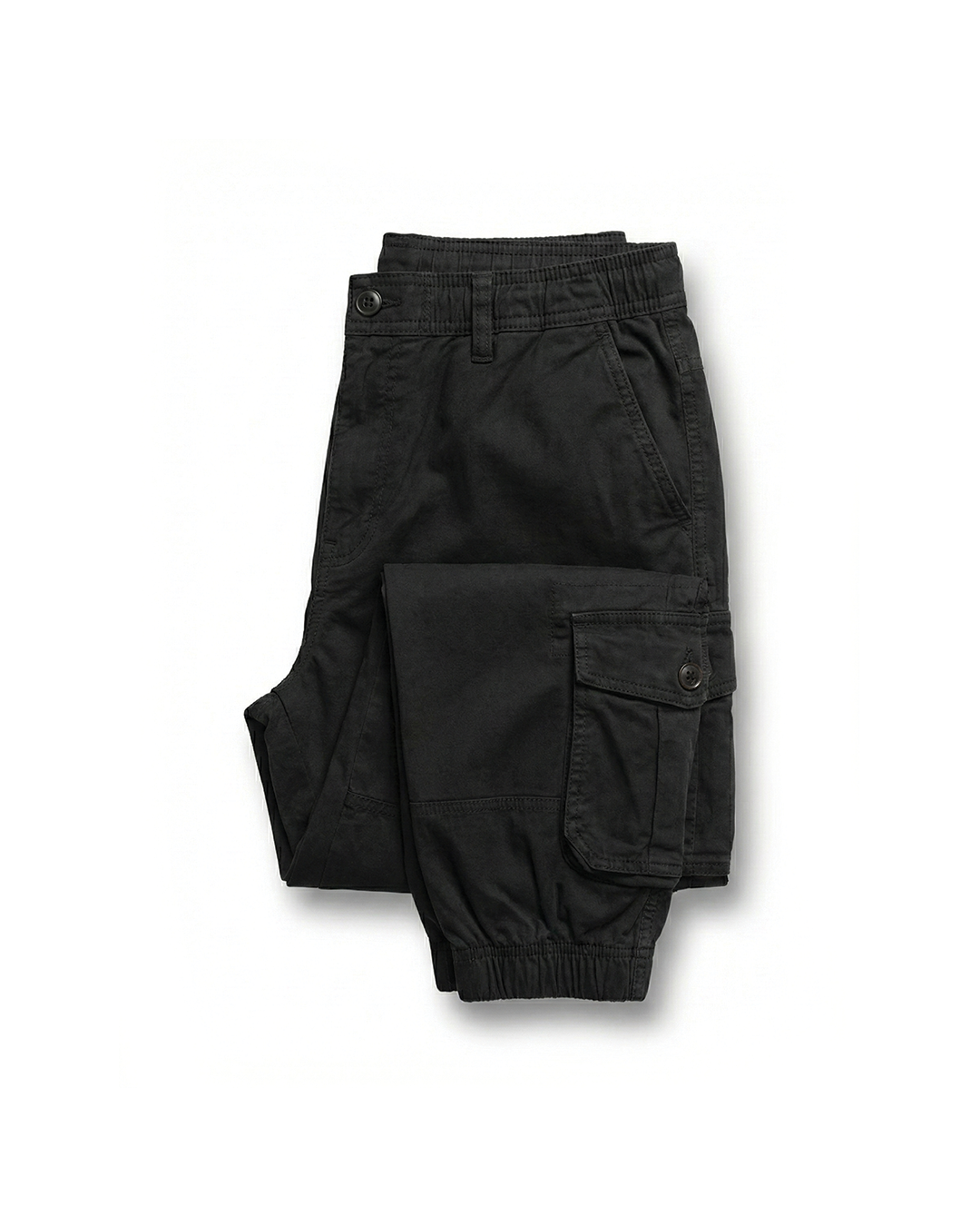 Men's Slim Fit Cargo Pants with Cuffed Hem