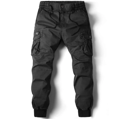 Men's Slim Fit Cargo Pants with Cuffed Hem