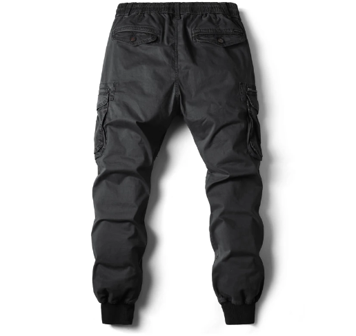 Men's Slim Fit Cargo Pants with Cuffed Hem