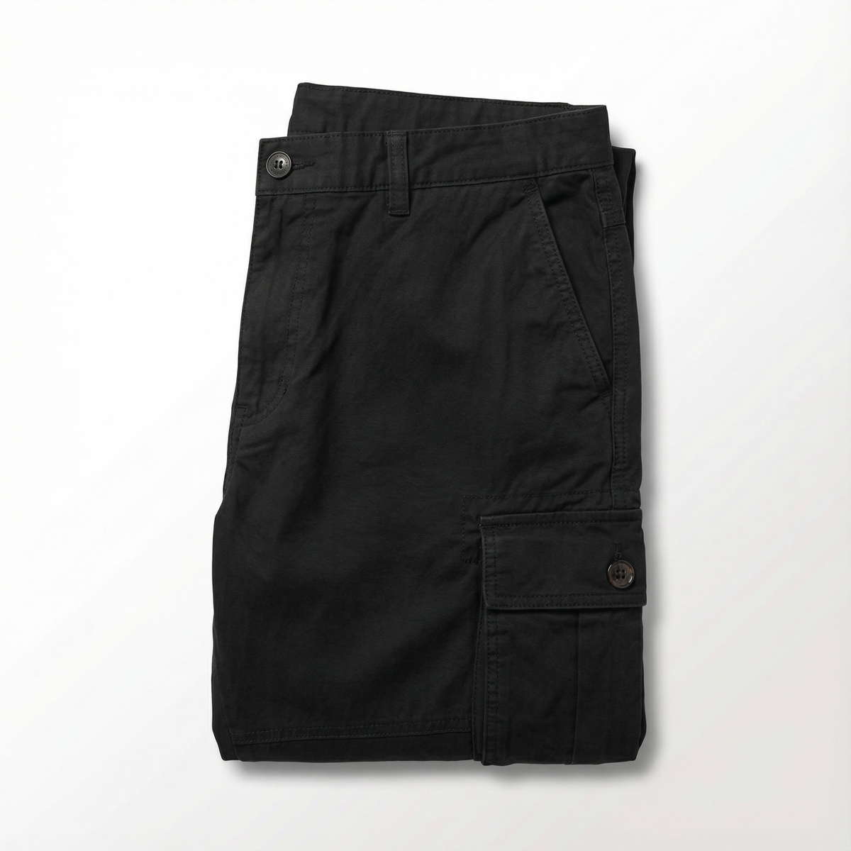 Men's Slim Fit Cargo Pants with Cuffed Hem