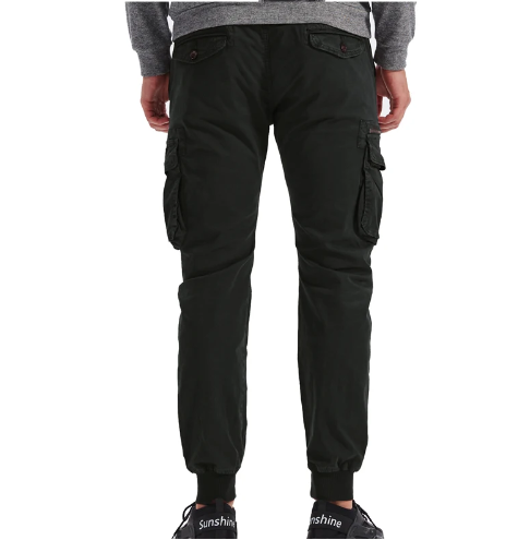 Men's Slim Fit Cargo Pants with Cuffed Hem