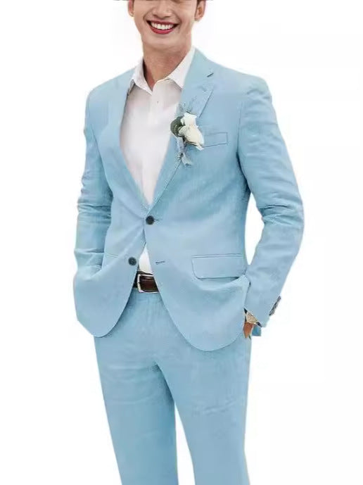 Men's Slim Fit Casual Blazer & Pants Suit