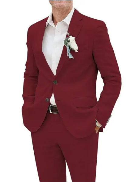 Men's Slim Fit Casual Blazer & Pants Suit
