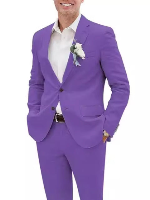 Men's Slim Fit Casual Blazer & Pants Suit