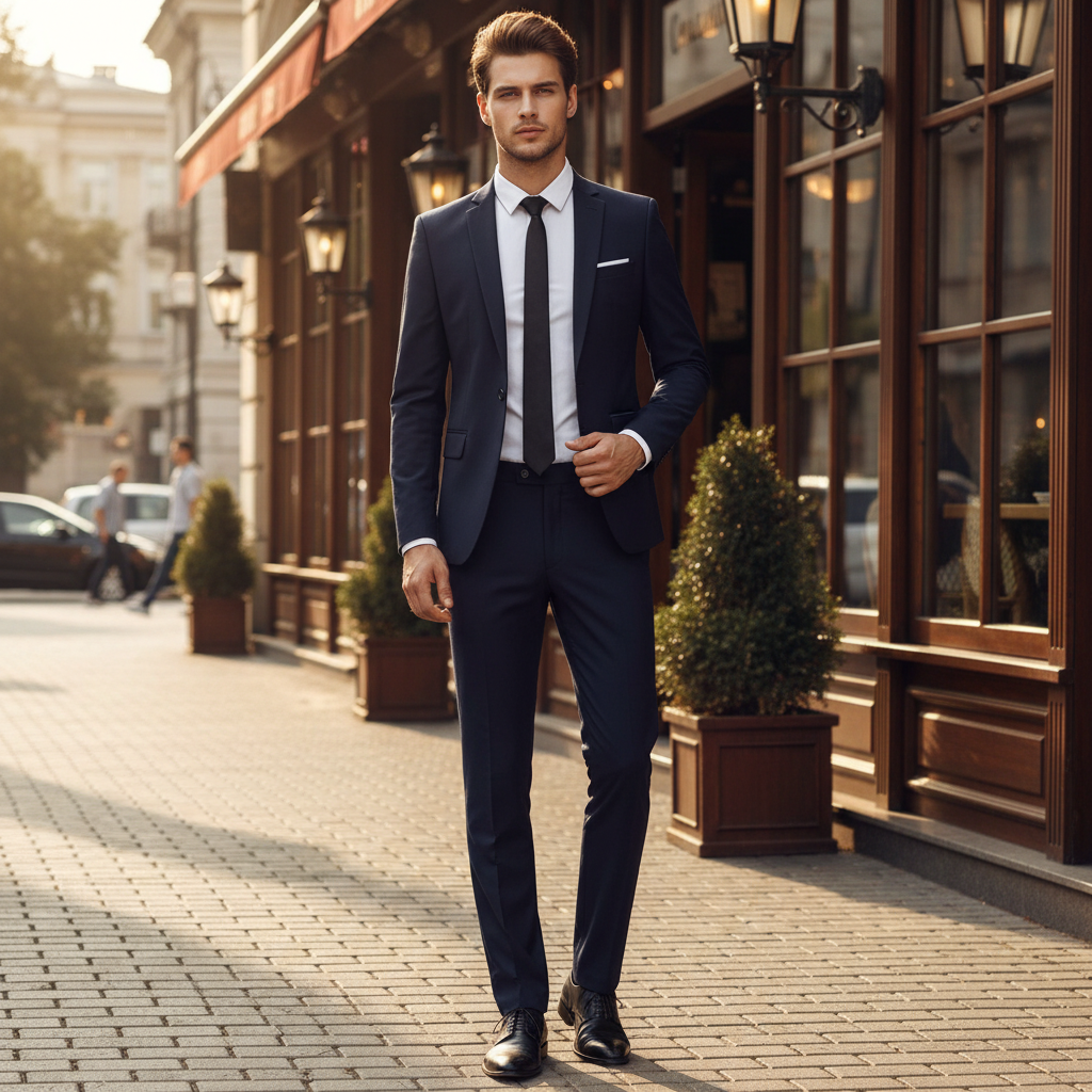 Men's Slim Fit Two-Piece Business Suit