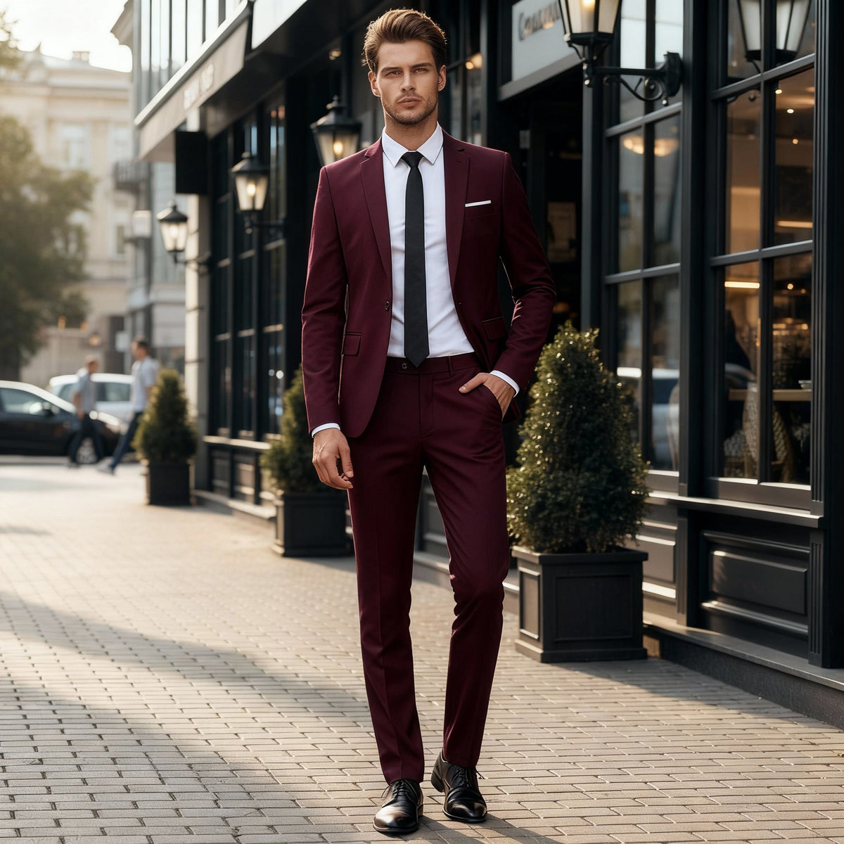 Men's Slim Fit Two-Piece Business Suit