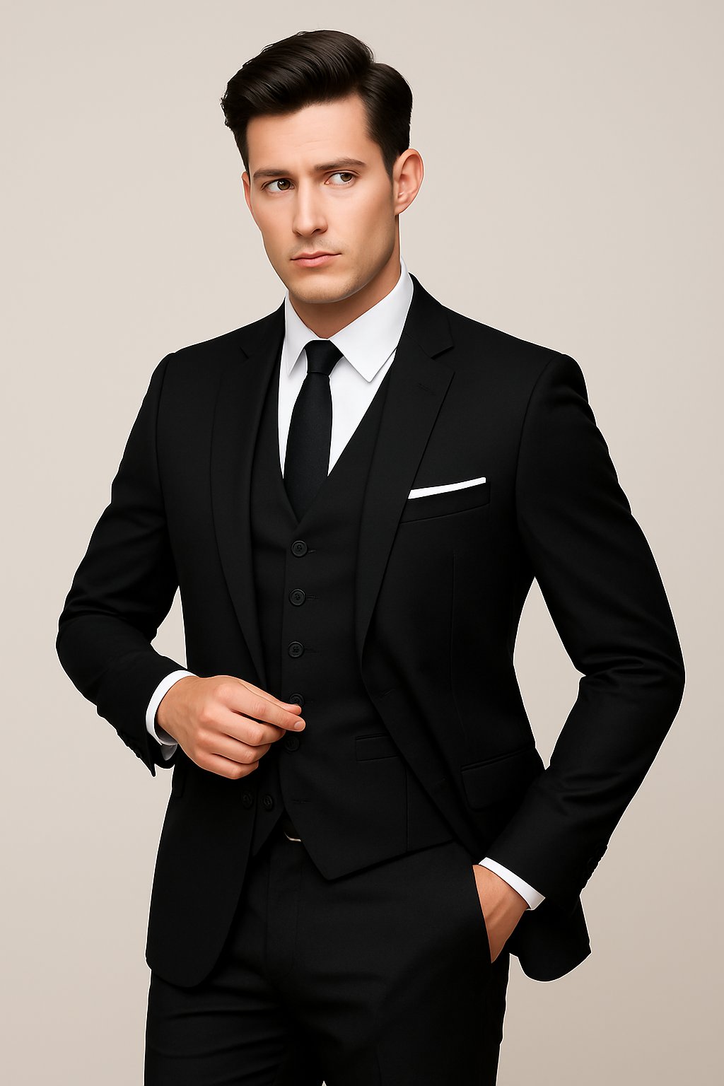 Men's Slim Fit Three-Piece Formal Suit