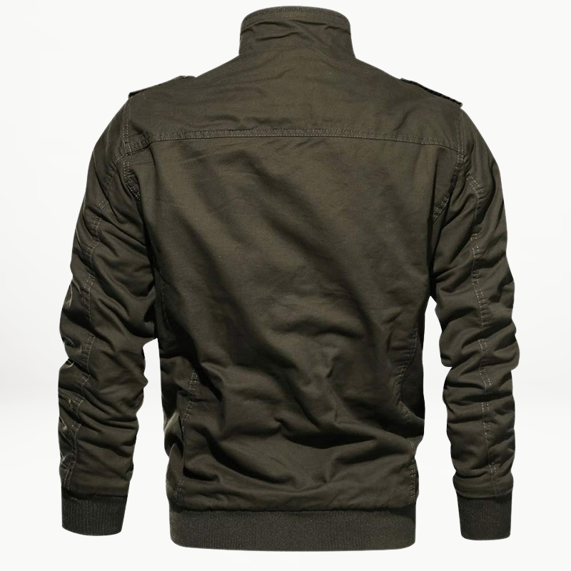 Men's Slim-Fit Fleece Lined Military Winter Jacket