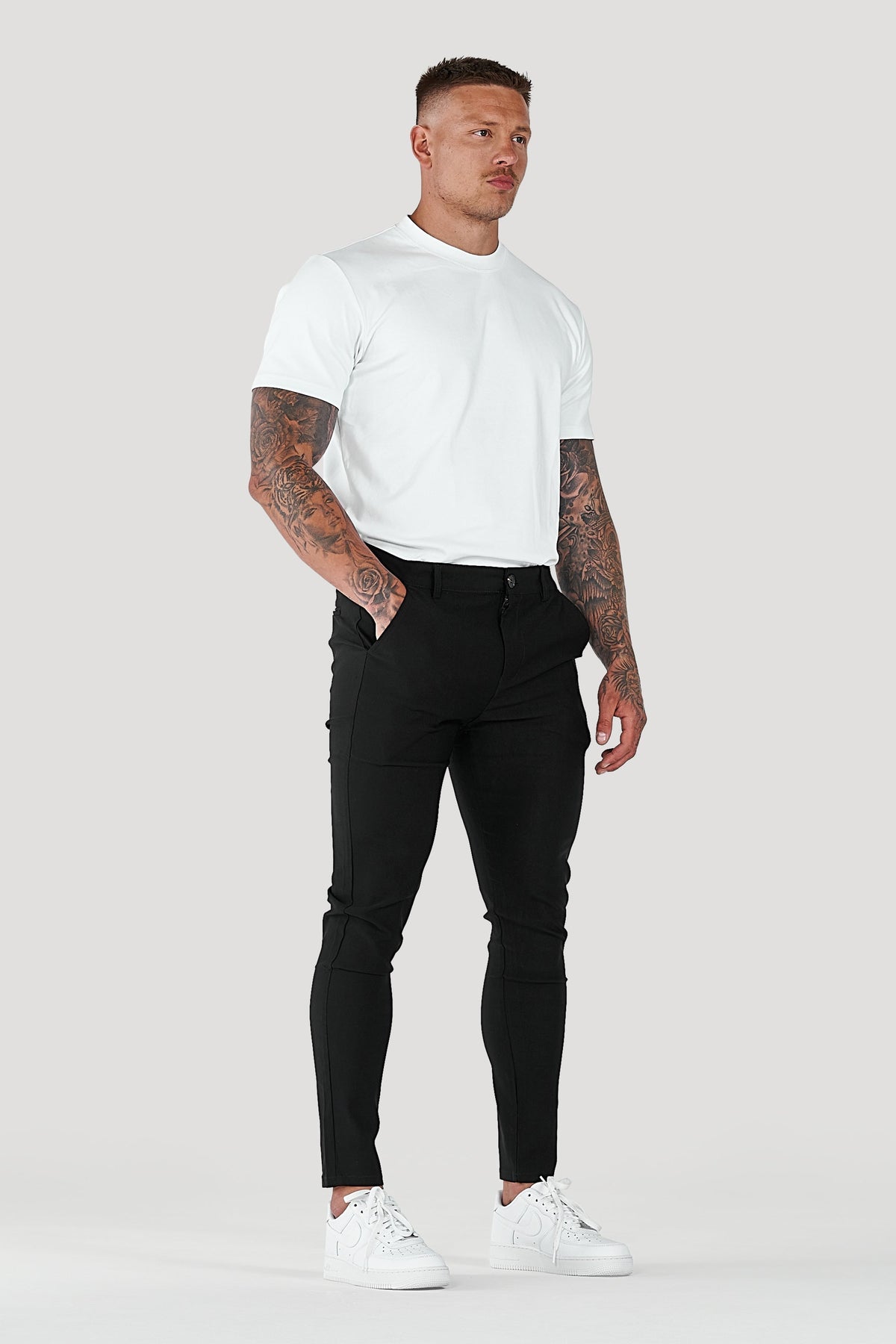 Men's Slim Tapered Ankle Chino Pants