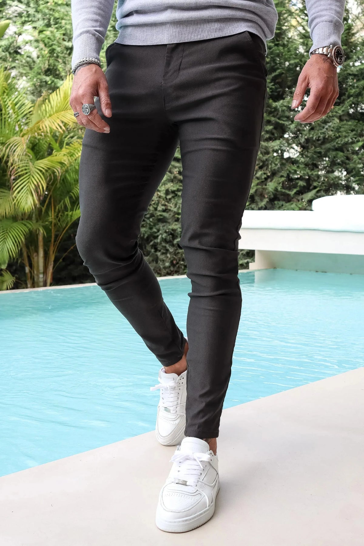 Men's Slim Tapered Ankle Chino Pants