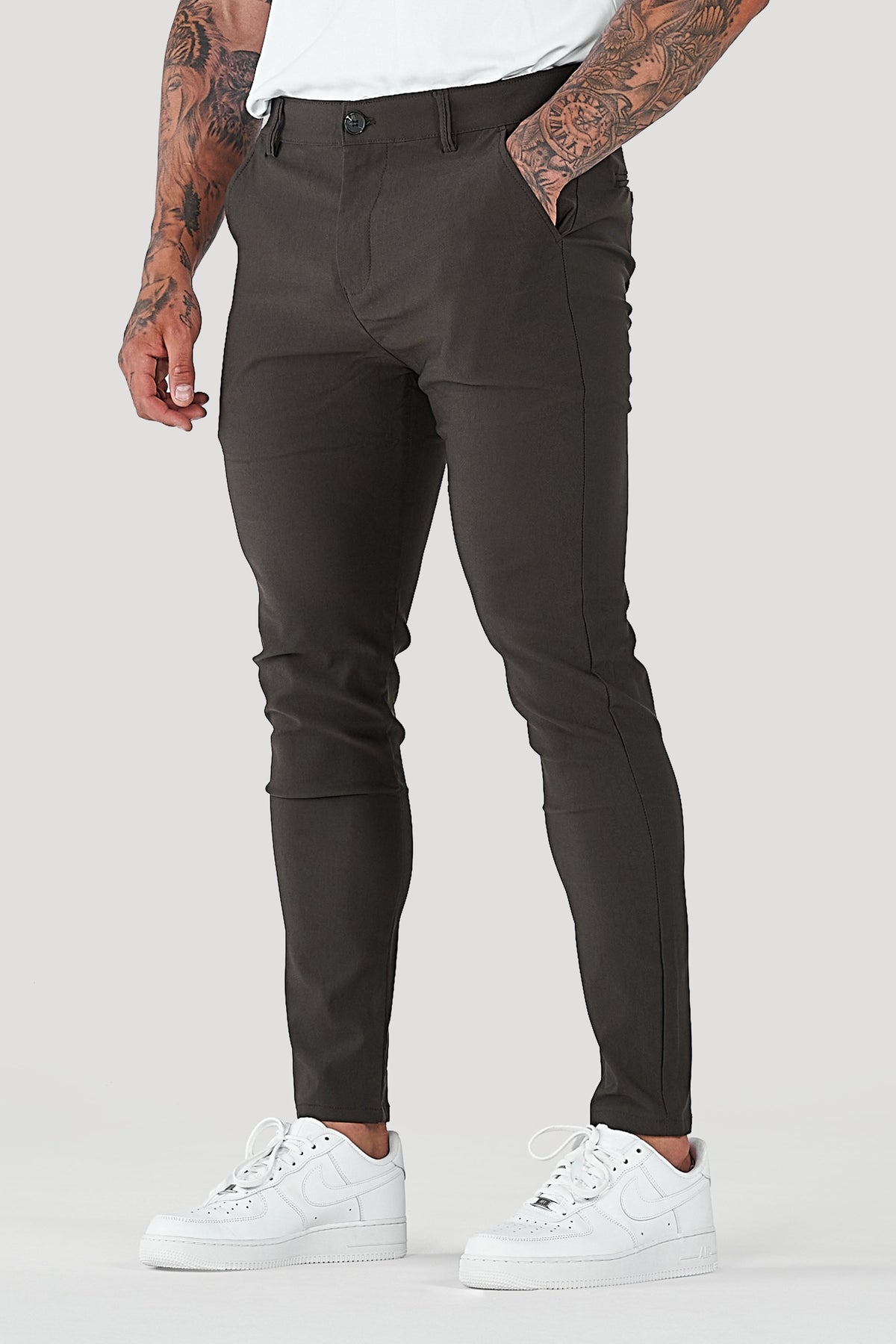 Men's Slim Tapered Ankle Chino Pants
