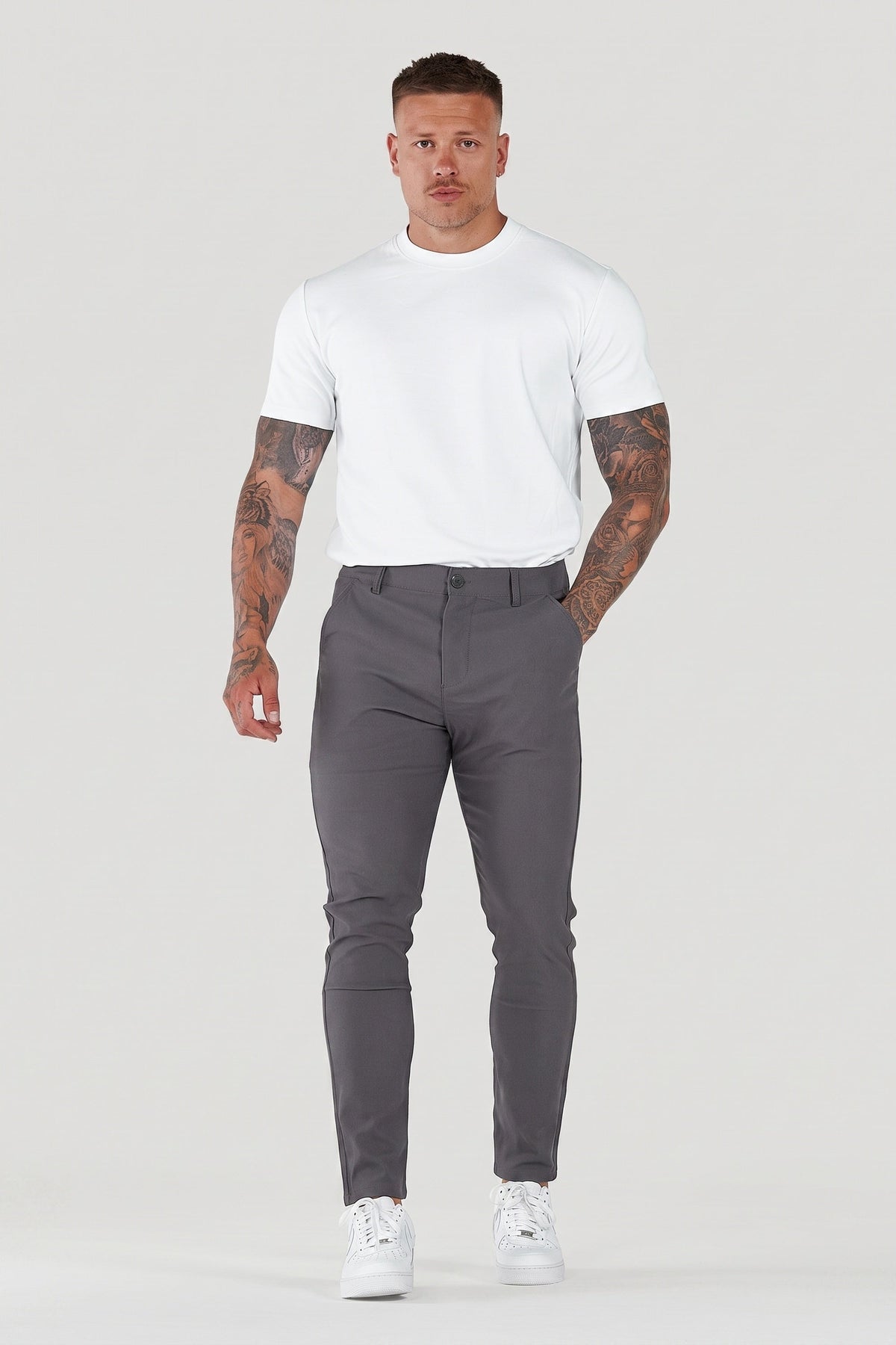 Men's Slim Tapered Ankle Chino Pants