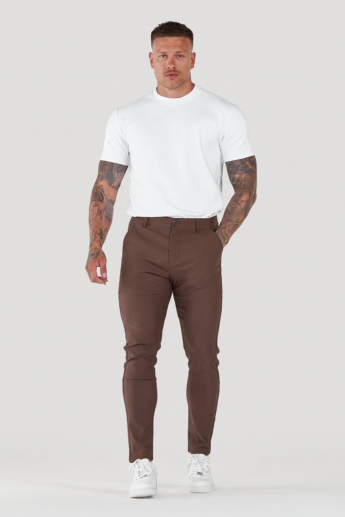 Men's Slim Tapered Ankle Chino Pants