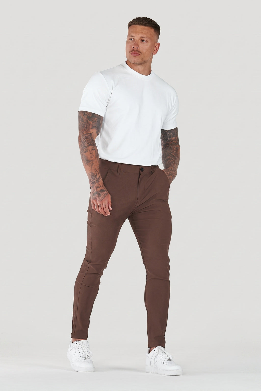 Men's Slim Tapered Ankle Chino Pants