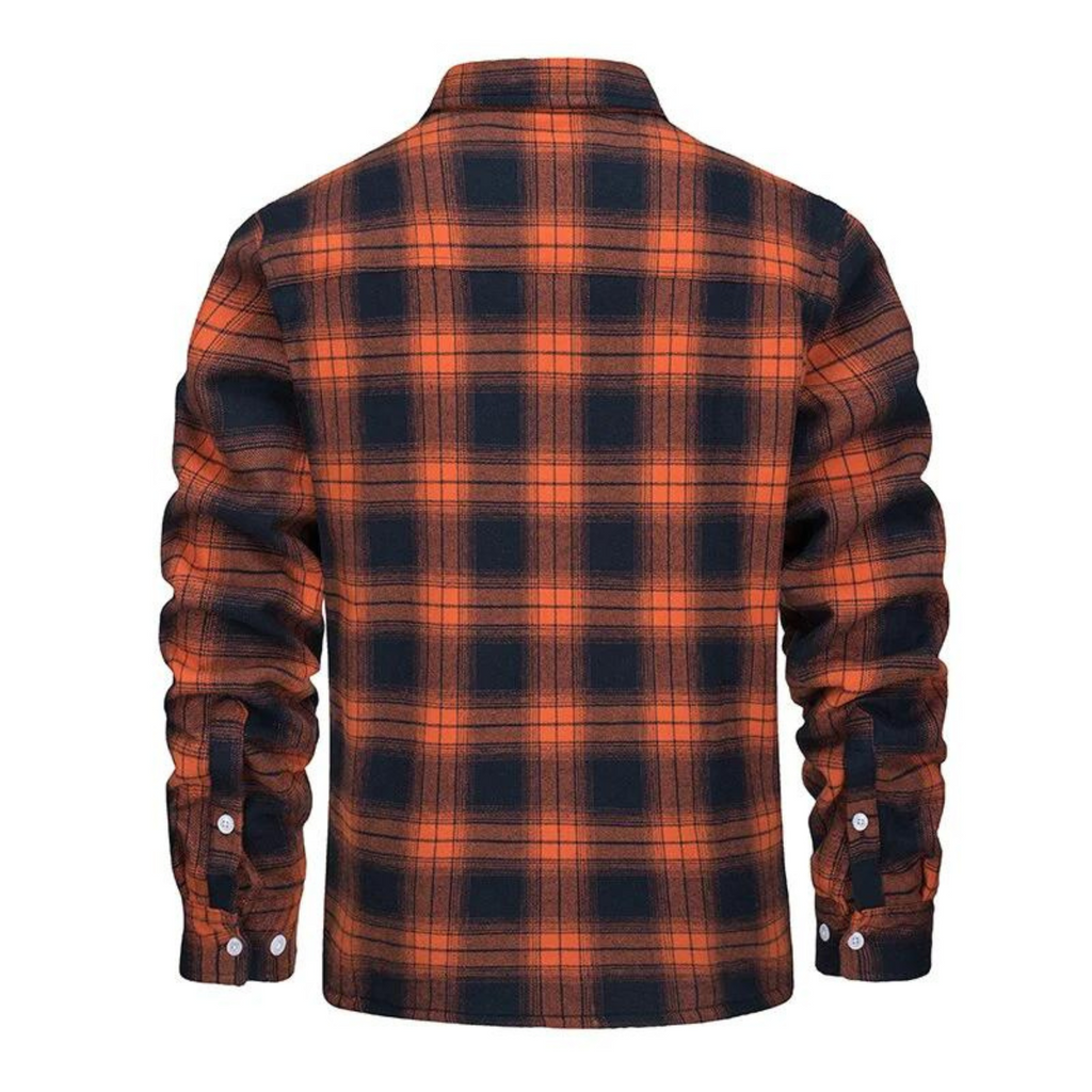 Men's Plaid Sherpa Lined Winter Shirt Jacket